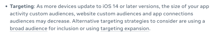 iOS 14 Opt-outs Targeting